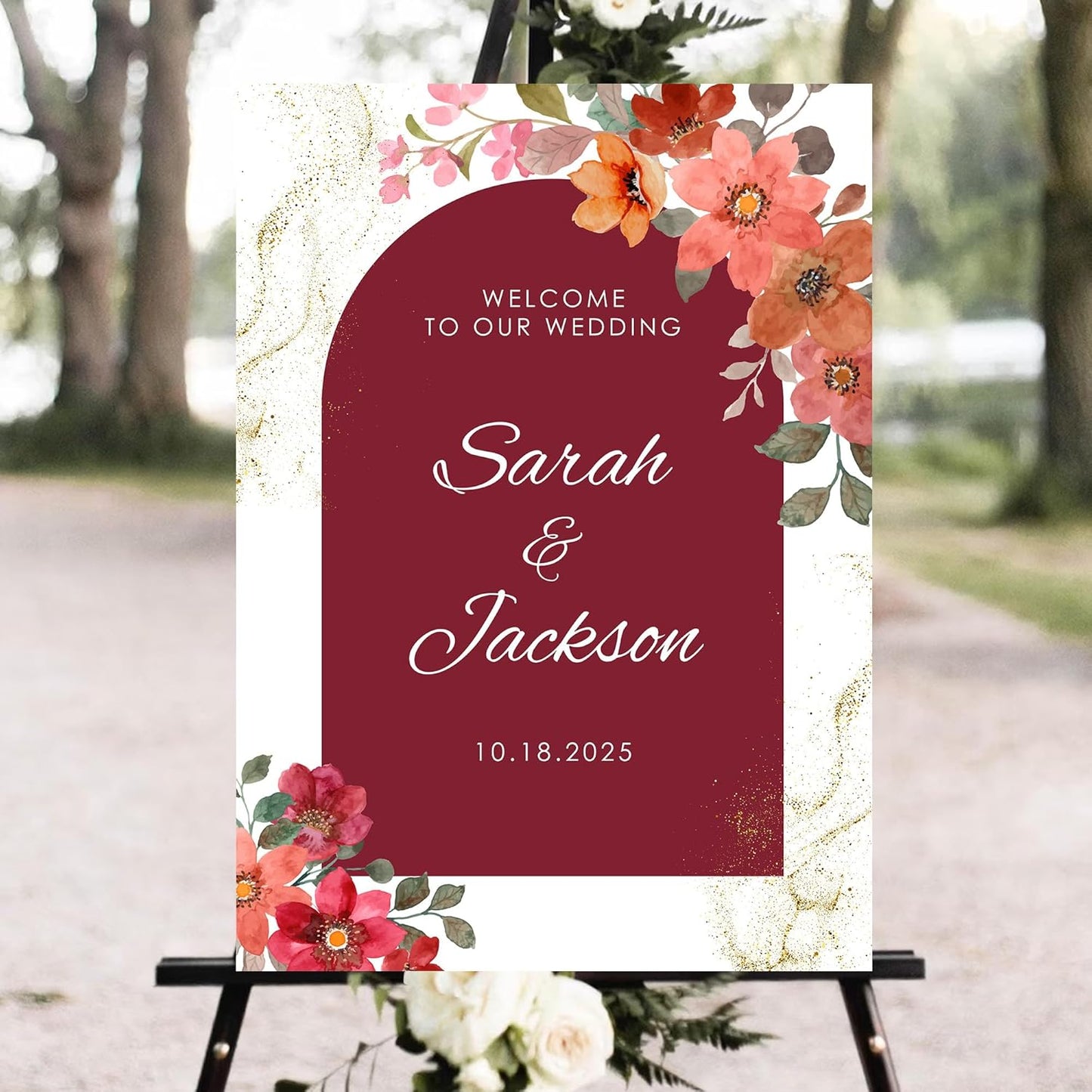 Personalized Wedding Welcome Sign, Welcome Wedding Sign, Welcome To Our Wedding Sign, Wedding Signs For Reception, Custom Wedding Welcome Sign Board, Wedding Signs, Welcome Wedding Outdoor Sign #8