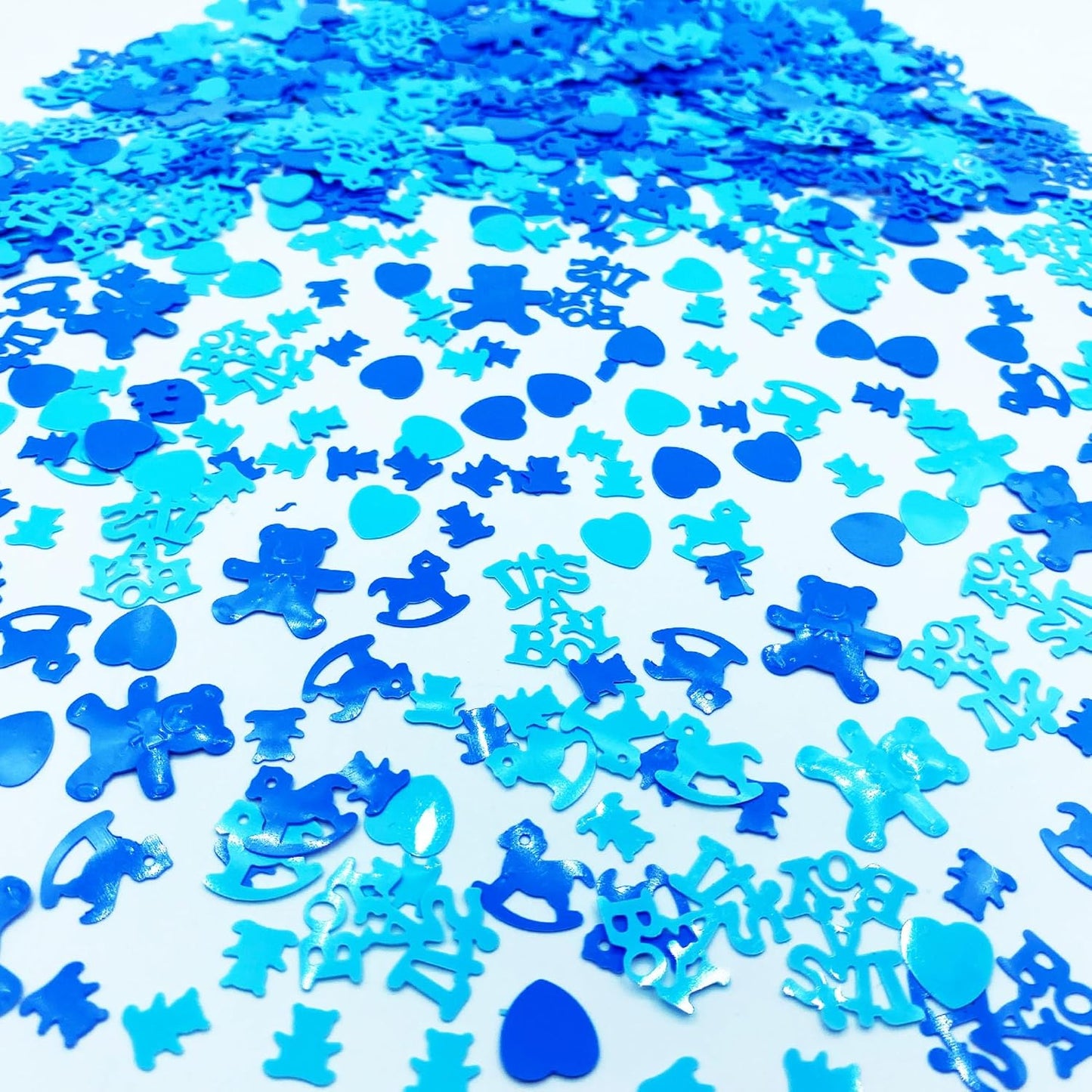 Confetti Boy Sequins Table Confetti Metallic Foil Sprinkles or DIY for Baby Shower Birthday Party Favors(It's A Boy)