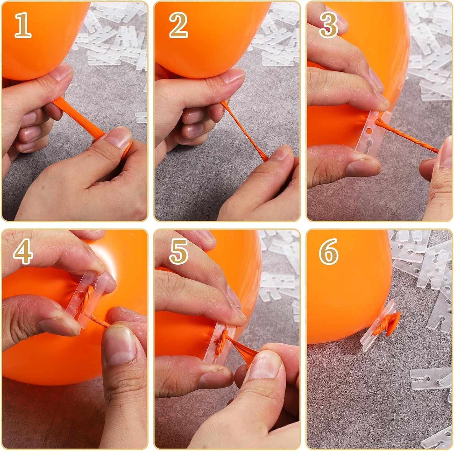 200 PCS Balloon Clips Ties for Sealing, H Shape Plastic Balloon Clips, Clear Bulk Balloons Quick Knotting and Sealing Tying Tools for Wedding, Birthday, Christmas Party Decoration