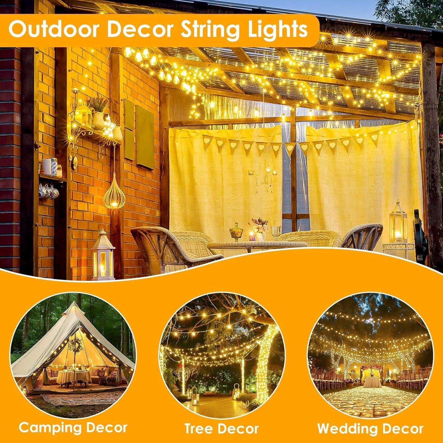 3Pack 99Ft 300LED Fairy Lights Battery Operated with Remote, Waterproof String Lights with Timer for Indoor & Outdoor, Twinkle Lights Battery Powered for Bedroom Wedding Christmas Decor (Warm White)