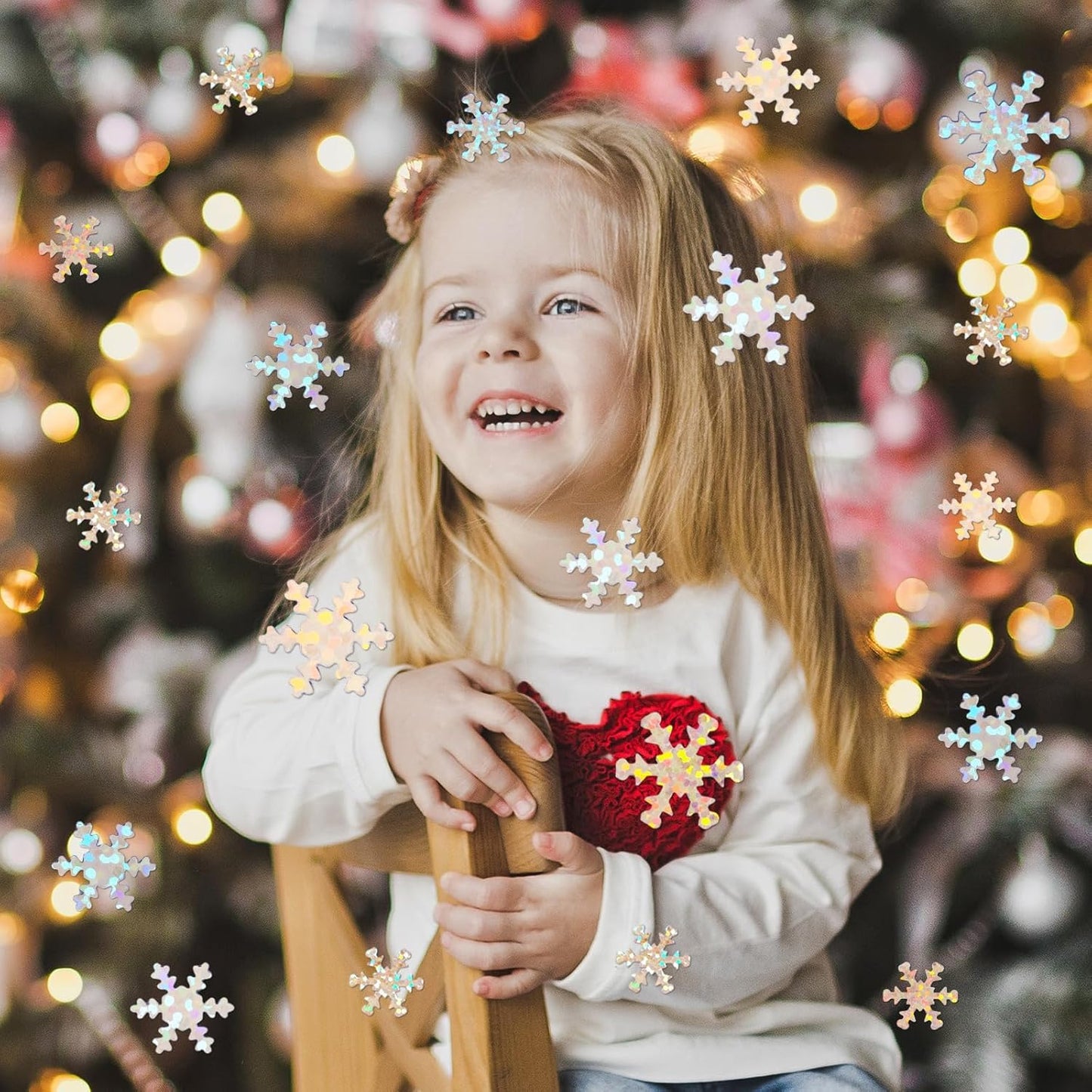 MARFOREVER Christmas Snowflakes Confetti, Winter Glitter Sprinkles Laser Snowflake Frozen Table Confetti Sequins for Winter Wonderland Xmas Holiday Wedding Birthday Party Decorations Supplies