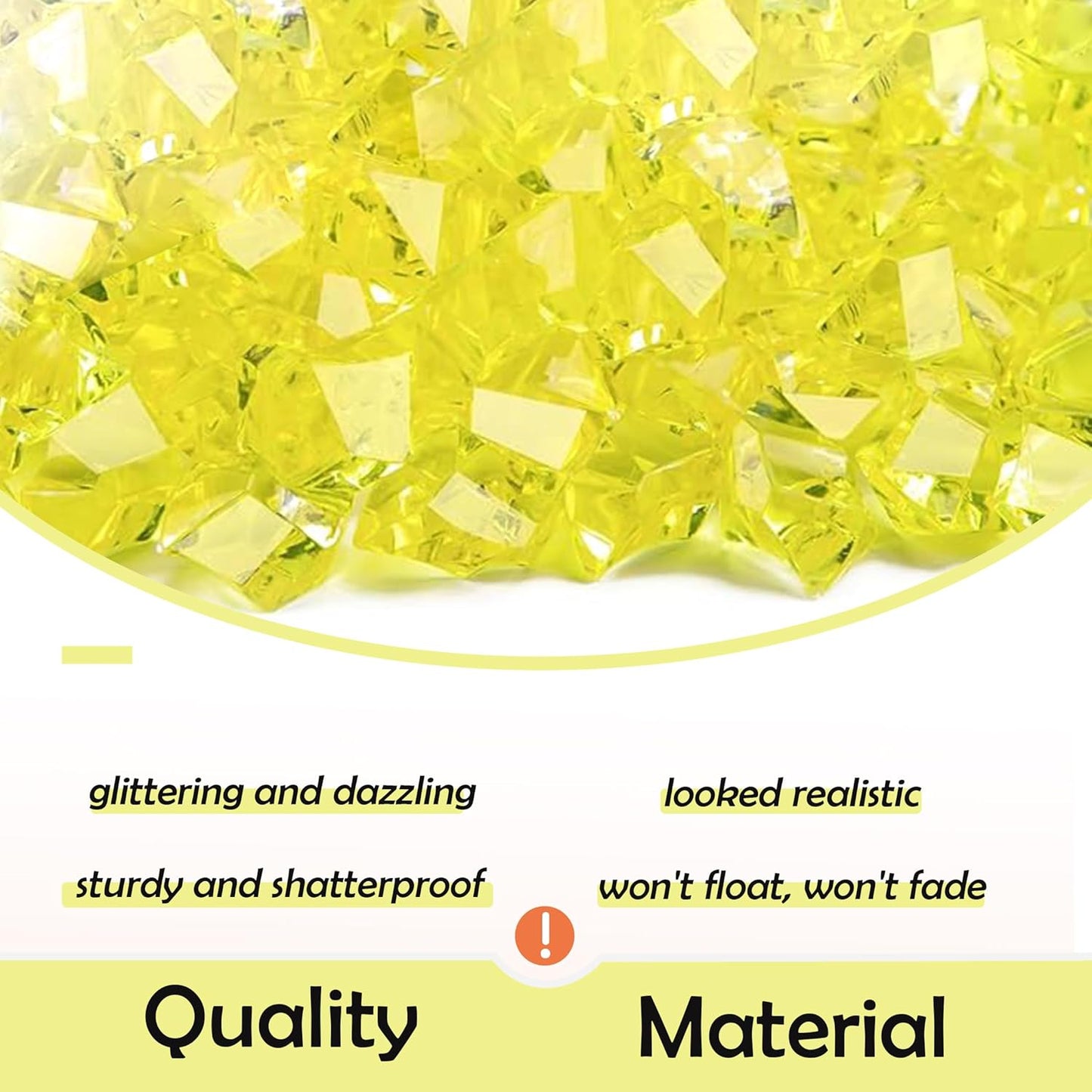 Fake Ice Cubes Fake Ice Rocks 1000PCS Acrylic Gems Gold Fake Crushed Ice Cubes Vase Fillers Centerpiece for Photography Accessories Props Decoration for Wedding Vase Fillers Party Table Scatter