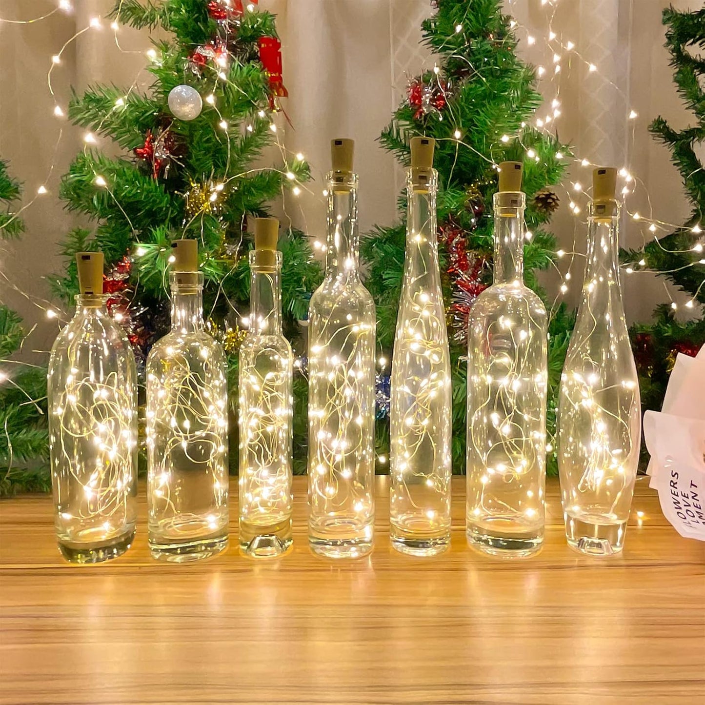30 Pack Wine Bottle Lights with Cork, 20 LEDs, 6.6 Ft, Fairy Mini String Lights for DIY Jar Halloween, Christmas, Party Decoration, Wedding Listing (30 Pack, Warm White)