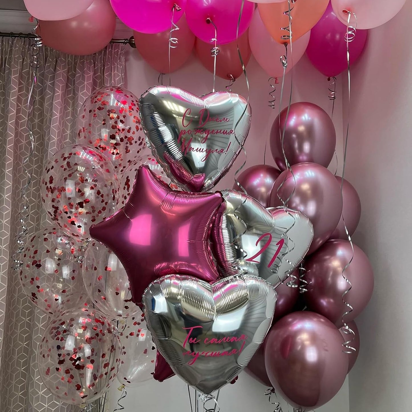 Biapian Silver Foil Heart Balloons, 10PCS Silver Heart Shape Balloons, Valentines Balloons 18inch Love Foil Balloons for Helium Birthday Decorations for Valentines Day, Wedding, Brithday, Baby Shower