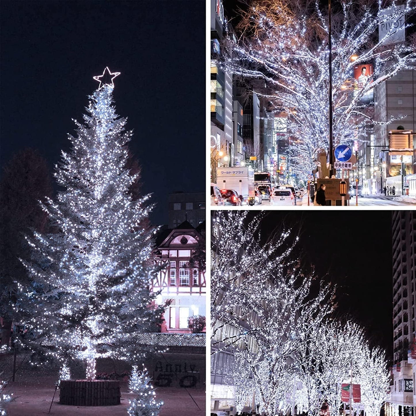 Warm White ⇋ Cool White 66Ft 200LED Fairy Lights Plug in with Remote, Waterproof String Lights Outdoor & Indoor 8 Modes with Timer, LED Twinkle Lights for Girl's Room Halloween Christmas Decorations