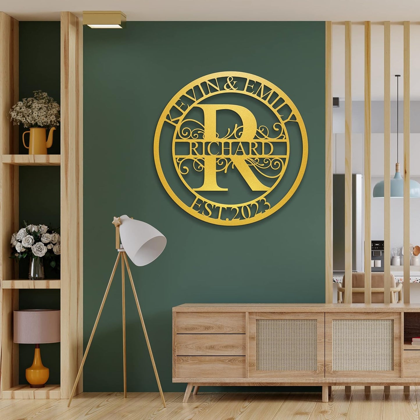 Custom Metal Sign - Last Name Signs - Monogram Wall Decor- Family Sign - Metal Signs for Outdoor - Personalized Wedding Gift for Couples