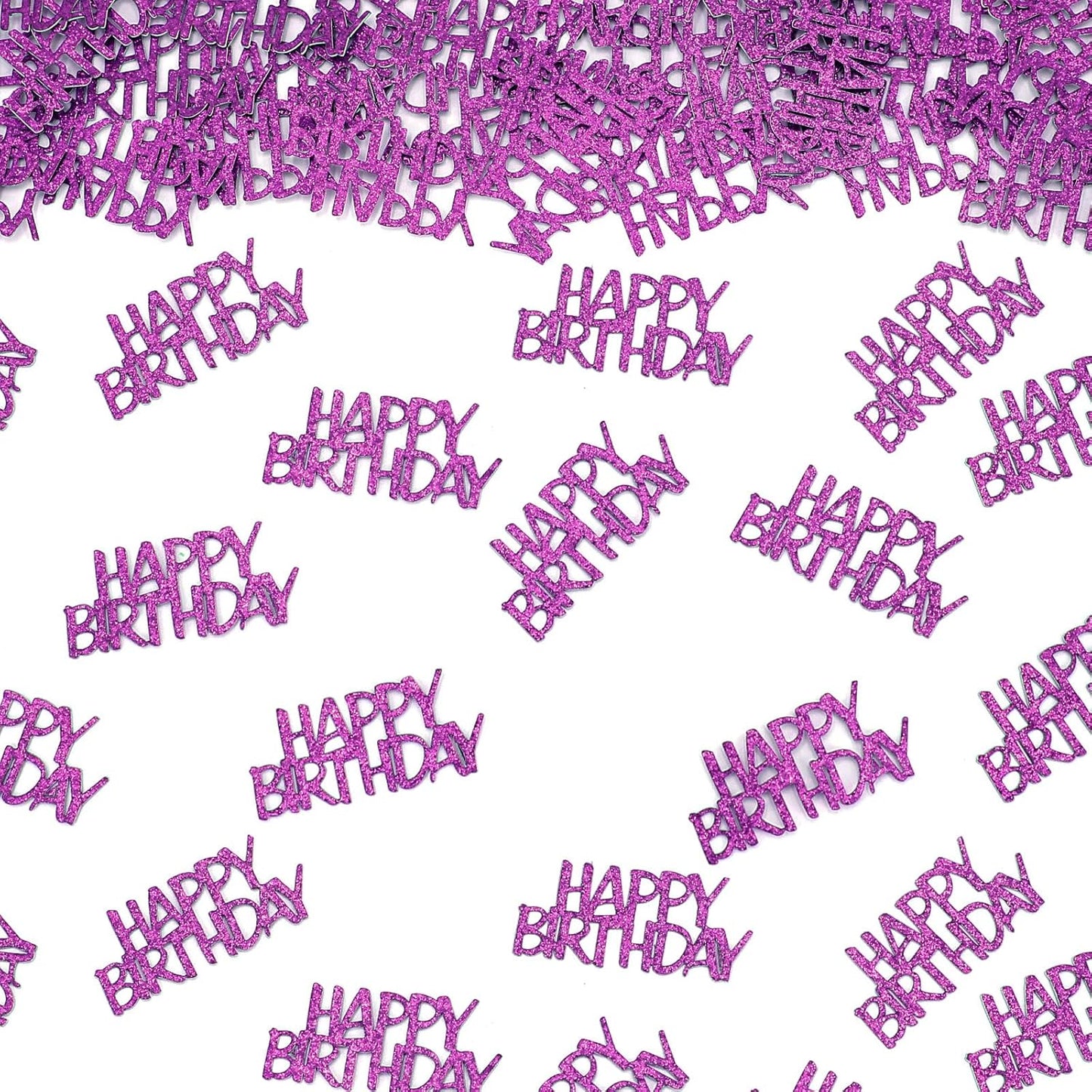 Purple Happy Birthday Confetti Girl Birthday Party Decorations Glitter Table Scatters for Adult Women Birthday Anniversary DIY Crafts Party Supply 100PC