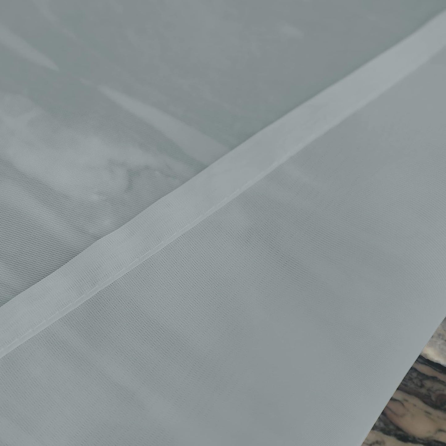 Window Light Gray Sheer Curtains 108 Inches Long 2 Panels Sheer Curtain Basic Rod Pocket Panel for Bedroom Children Living Room Yard Kitchen (Light Gray, 52" W x 108" L | 2 pcs)