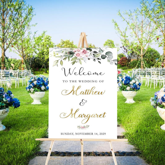 Welcome To Our Wedding Sign, Wedding Signs For Ceremony And Reception, Wedding This Way Sign Outdoor, Wedding Welcome Sign Stand, Rustic Wedding Decorations For Ceremony