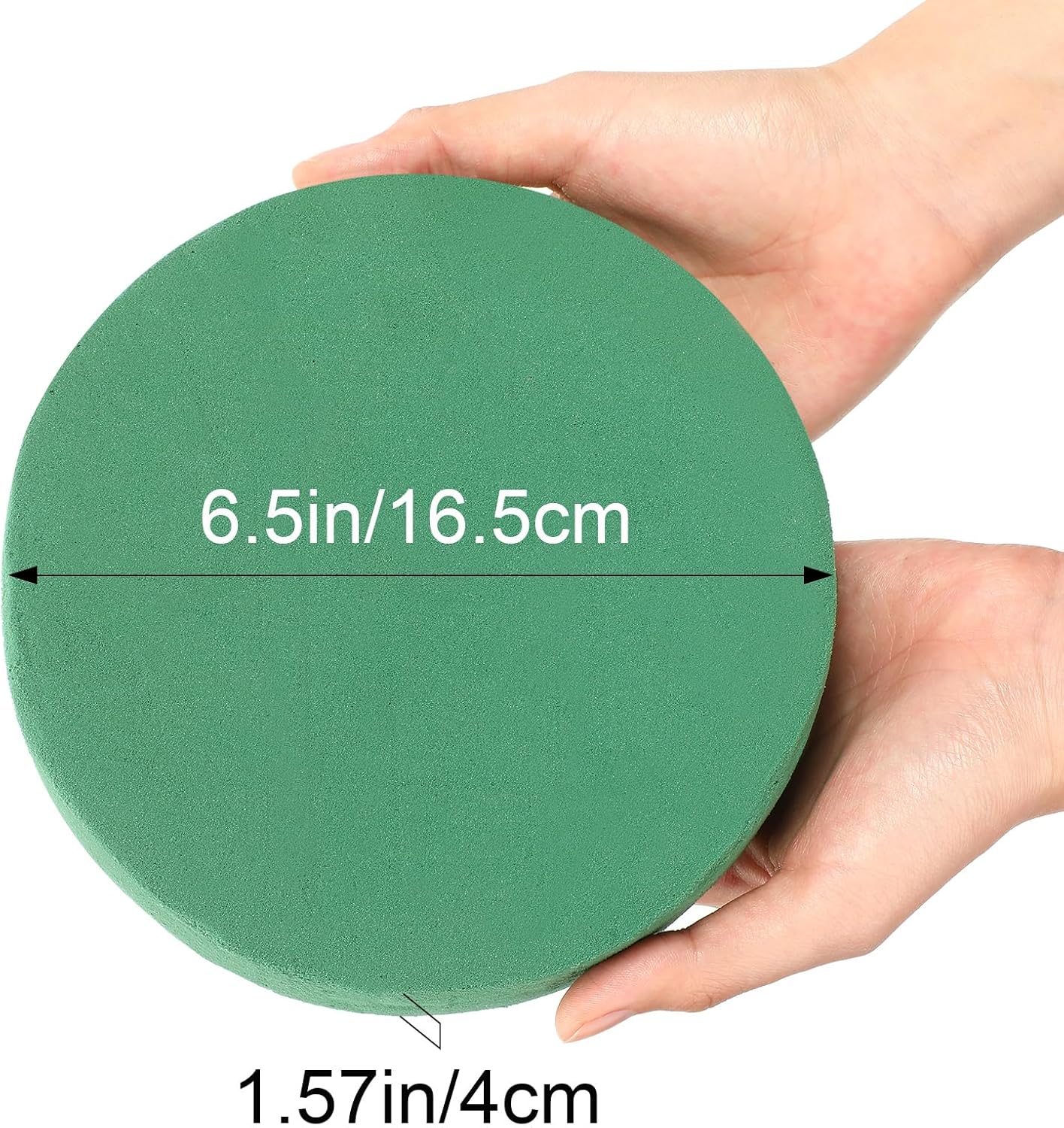 Frienda 6 Pieces Floral Foam Blocks for Artificial Flowers,Thanksgiving Christmas Party Supplies, Dry & Wet Floral Foam Round Kit for Flower Arrangement Wedding Decoration(6.5 x 1.57 Inch)