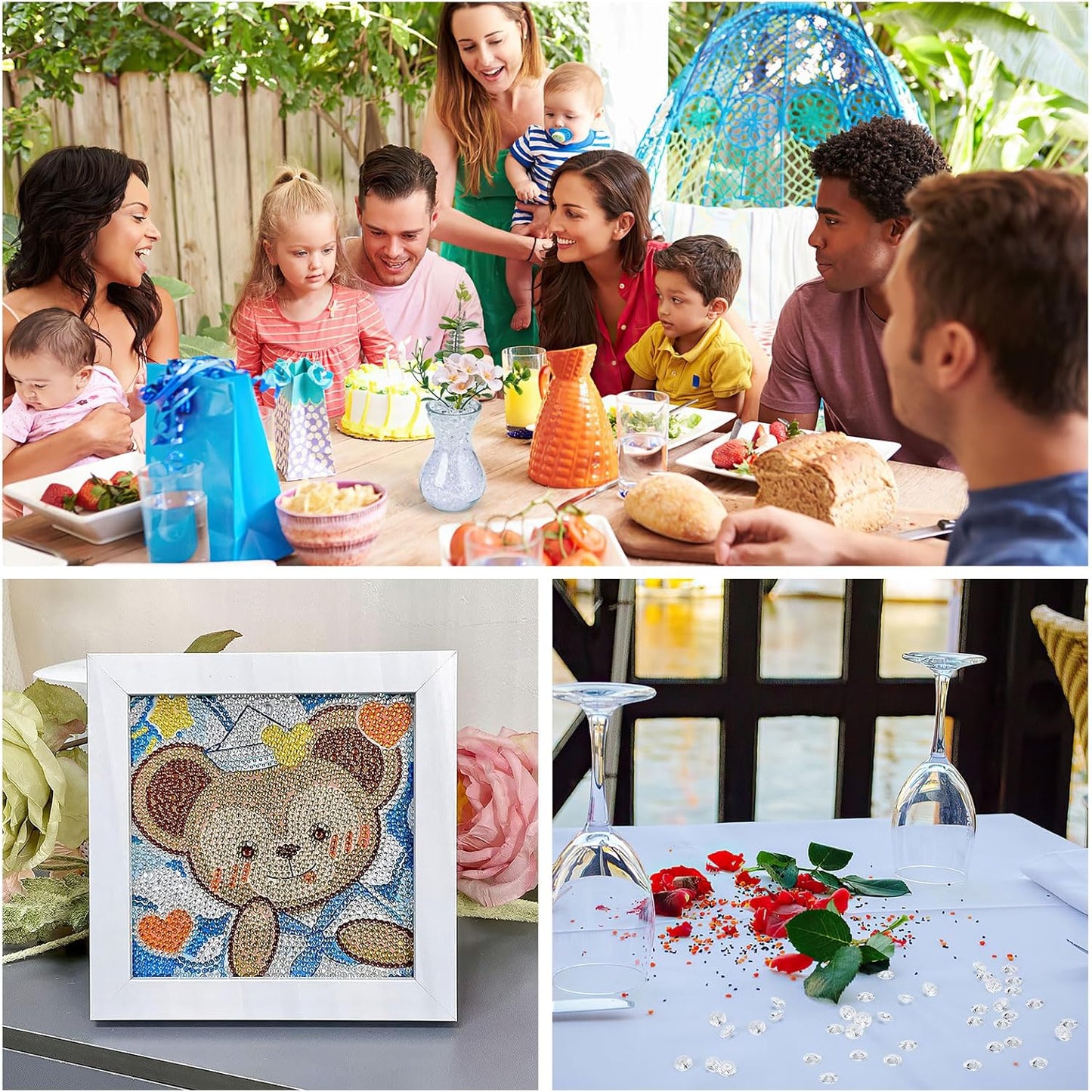 5000 pcs/Pack Wedding Table Scatter Confetti Crystals Acrylic Diamonds 6 mm Rhinestones for Wedding, Bridal Shower, Vase Beads Decorations (6mm, Dark Purple)