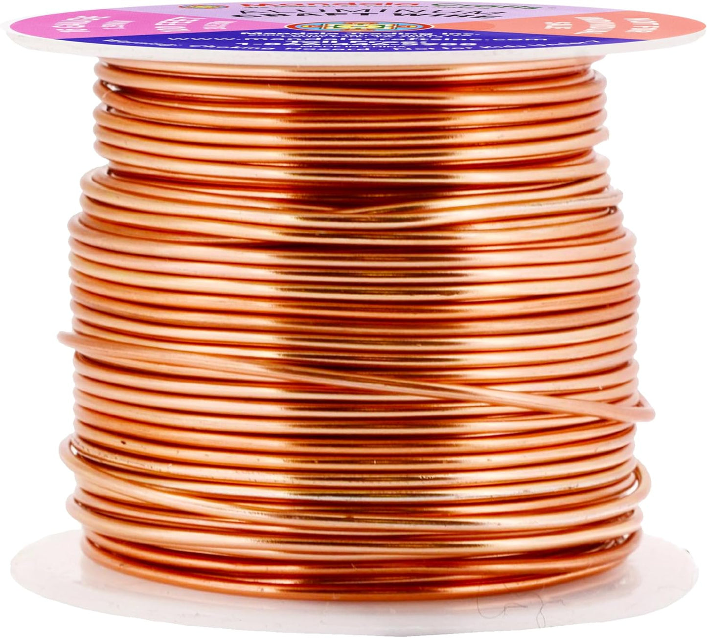 Mandala Crafts 16 Gauge Anodized Aluminum Craft Wire for Jewelry Making – 390 FT Colored Flexible Silver Copper Black Pink Ice Blue Red Wire - Bendable for Bonsai Armature Crafting Sculpting