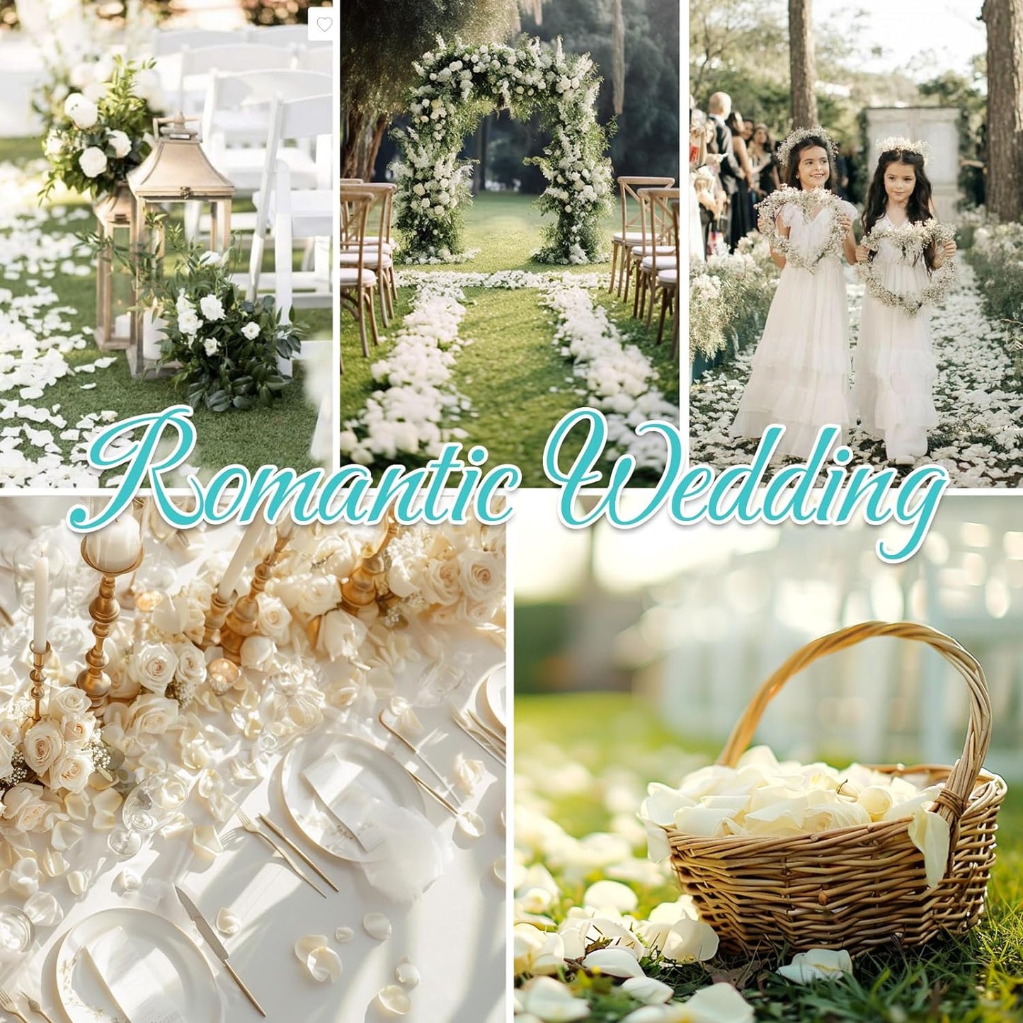 Real Ivory Rose Petals, Frozen Preserved Petals for, Wedding Party Decorations, Dried Flower Confetti, Table Centerpieces, Bridal Shower, 3.17 oz (90 g)