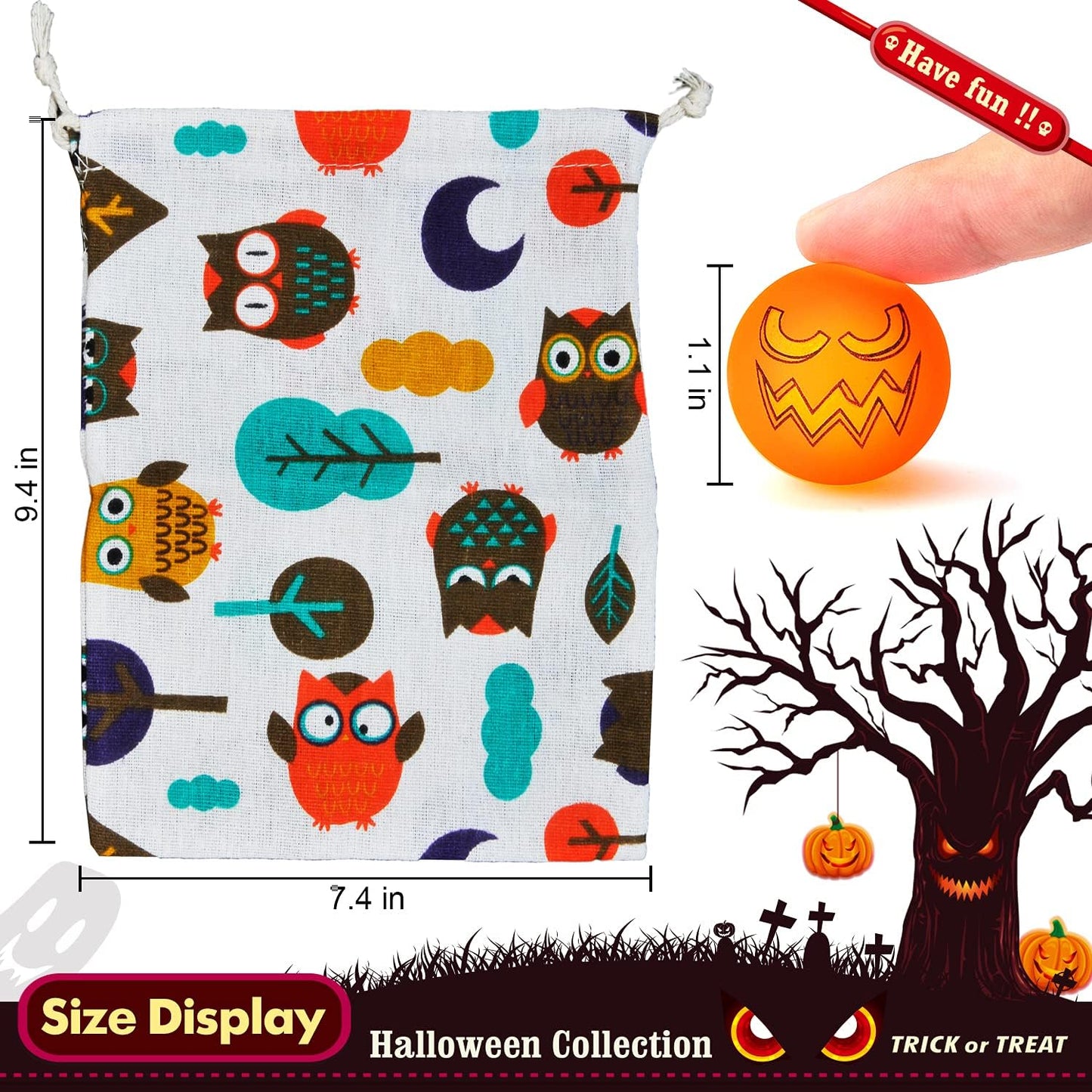 200 Pcs Halloween Party Favors, Glow in The Dark Bouncy Balls 10 Halloween- Themed Designs, Halloween Party Favors Supplies Trick or Treating Goodies Bag Gifts Fillers, School Classroom Game Rewards