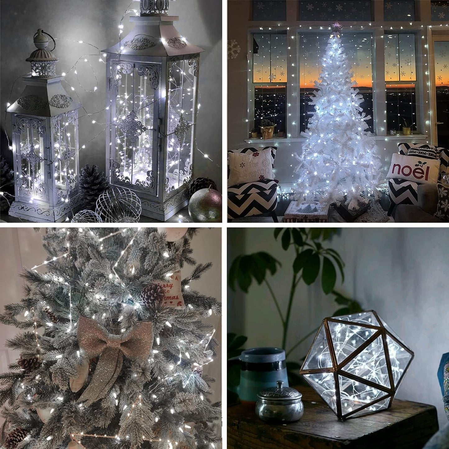 3Pack 99Ft 300LED Fairy Lights Battery Operated with Remote, Waterproof String Lights with Timer for Indoor & Outdoor, Twinkle Lights Battery Powered for Bedroom Wedding Christmas Decor (Cool White)