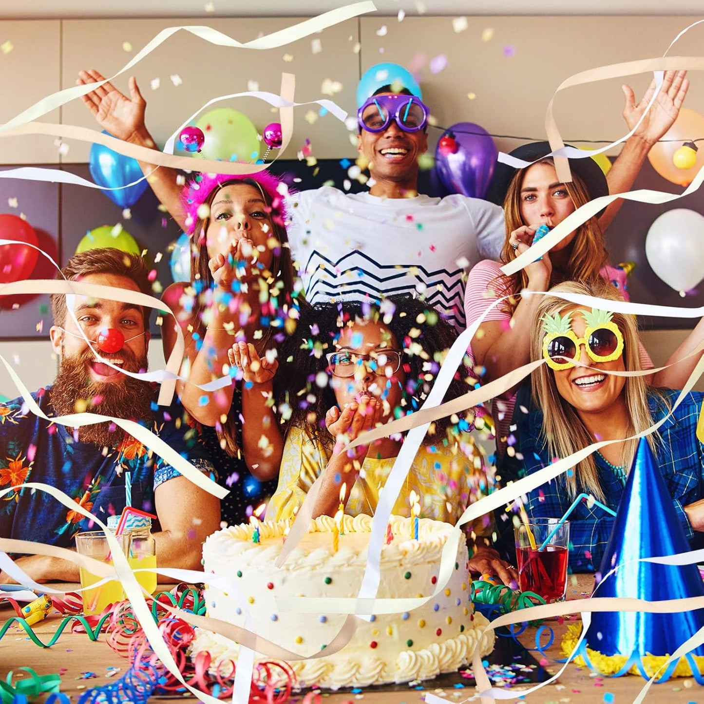 Boao 40 Pieces Mixed Color Ribbon Sticks with Bell, Ribbon Sticks for Stick Party, Streamers for Wedding Birthday Party Celebration Baby Shower Favors(White, Beige, Champagne)