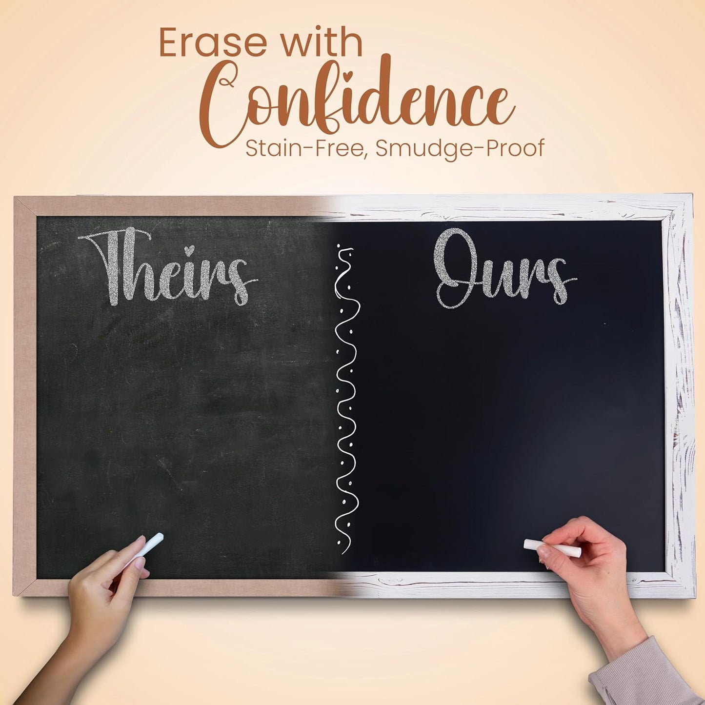 Loddie Doddie Magnetic Boards for Walls - 20" x 30" Rustic White Wood Frame - Erasable Surface & Holds Magnets - Note & Photo Display - Easy Hang with Included Hardware