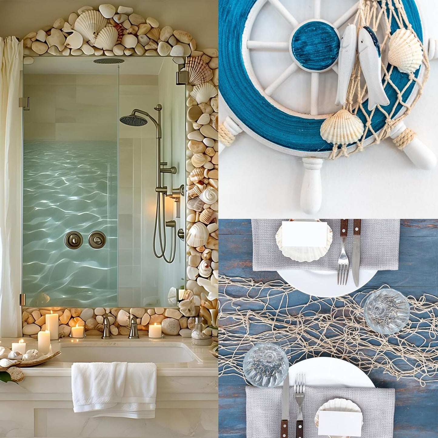 25PCS Sea Shells Scallop Shells Natural White Sea Shells for DIY Craft Crafting,Painting,Baking,Home Decor and Beaching Wedding Decoration (6-8CM) Seashells Bulk