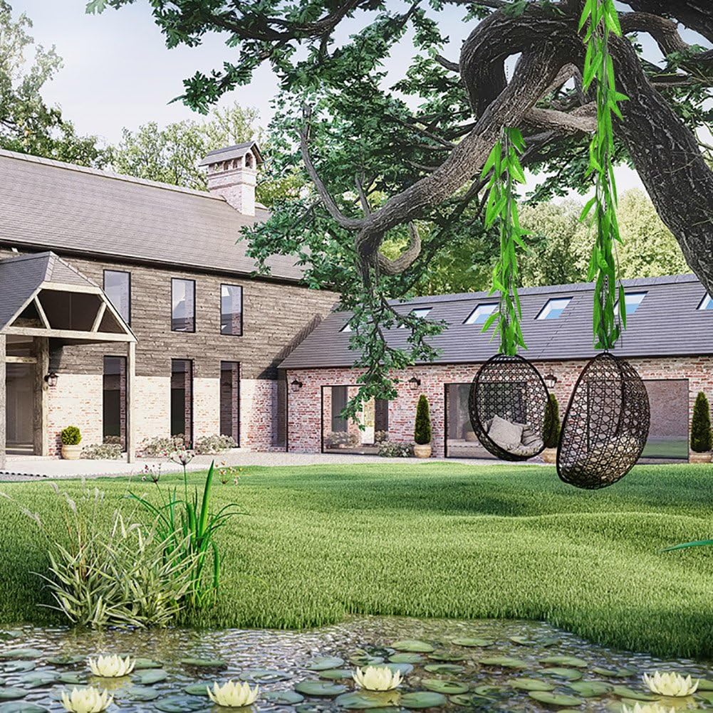 Bird Fiy 50 PCS 376 Feet Artificial Flower Greenery Wicker Rattan Vine Fake Foliage Leaf Flowers Plants Garland Garden Decoration