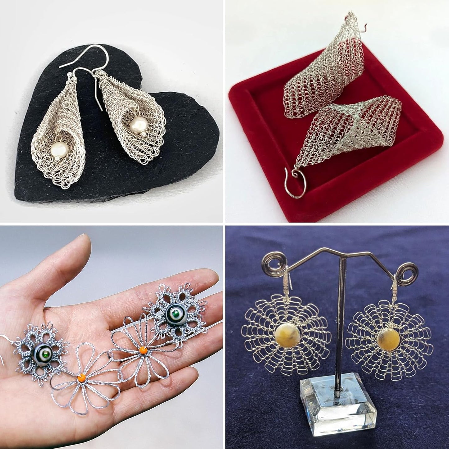 262FT Jewelry Wire 24 Gauge Tarnish-Resistant Copper Beading Wires Roll Bulk for DIY Crafts Jewelry Making, Silver Wire