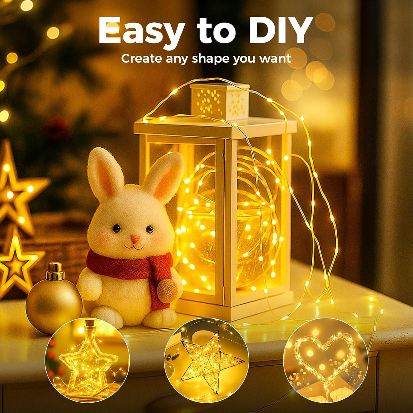 btfarm 6 Pack Fairy Lights Battery Operated with Timer, 2M 20 LED Mini String Lights Waterproof, 3 Modes Silver Wire Small Fairy Light for Jars Bottle Vases Christmas Table Decoration, Warm White