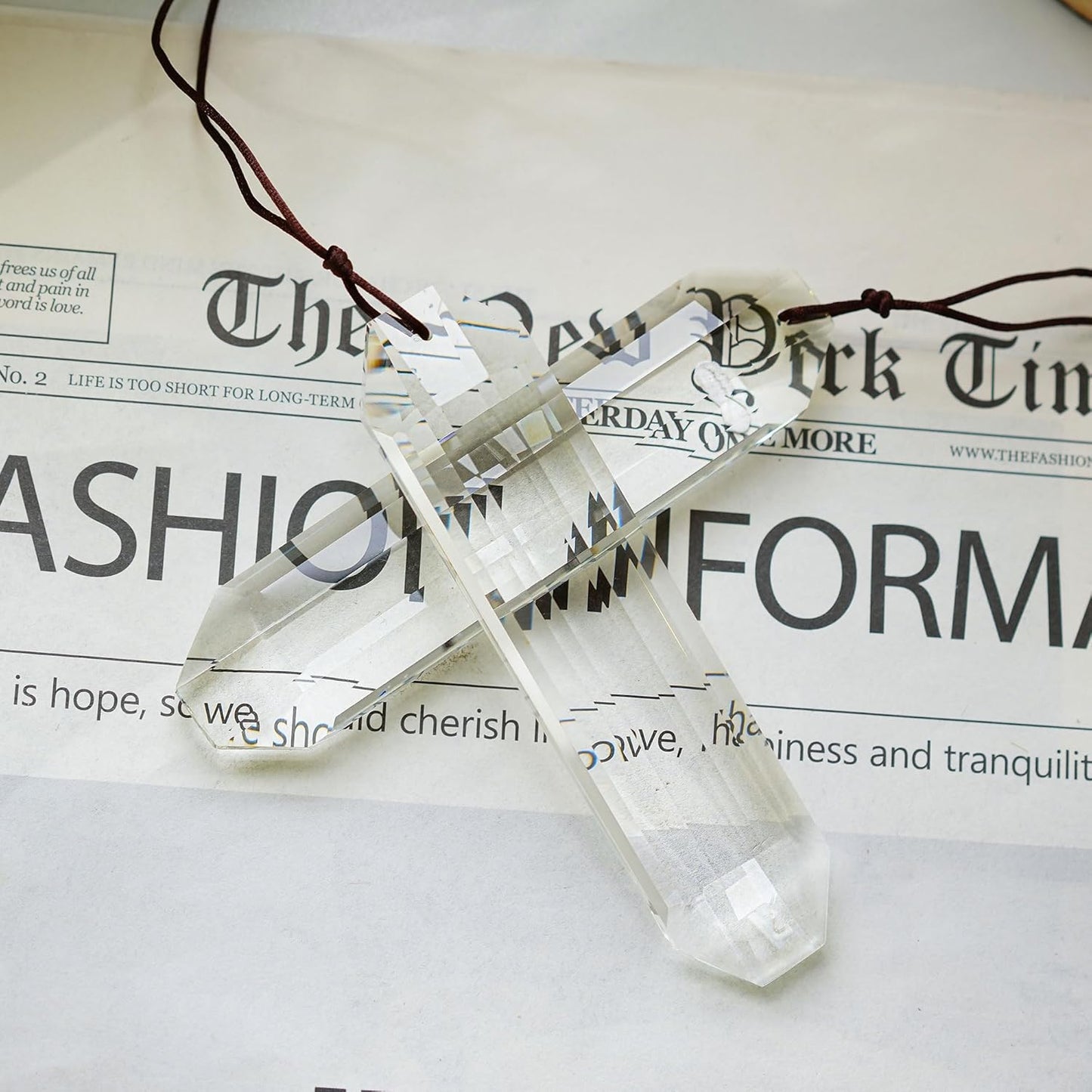 HDCRYSTALGIFTS Set 2 Crystal Suncatchers, 120mm Large Prism Sun Catchers Windows Hanging Ornaments Rainbow Maker Pendant Indoor Outdoor Garden Decor,Clear