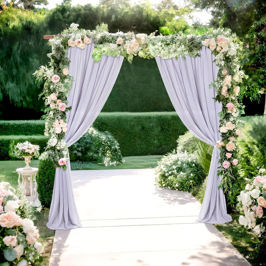 DUOBAO Sheer Curtains 2 Panels Light Gray 29x96 Inches - Voile Chiffon Drapes with Rod Pocket for Living Room Bedroom, Airy Window Curtains (W58 x L96, Grey)