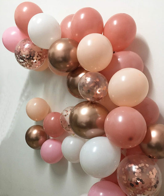 Balloon Arch Garland Kit- Dusty Rose Wedding Bachelorette Birthday Anniversary Party Decorations Backdrop Decor (Vintage Pink)