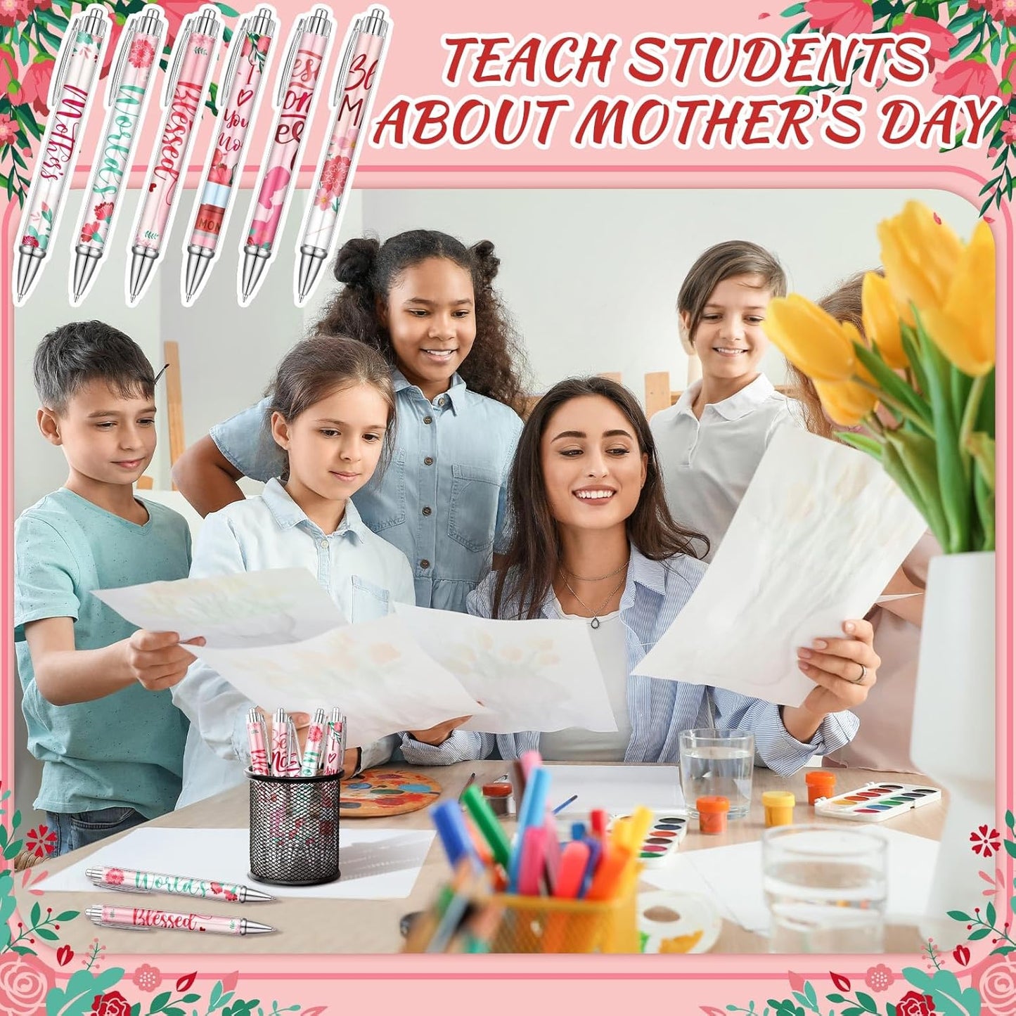 24 Pcs Christmas Appreciation Gifts Pen for Mom Mothers Christmas Stocking Stuffers Xmas Party Favors Cute Pen Thank You Gift Ideas for Women Birthday Journaling Accessories Office Souvenir