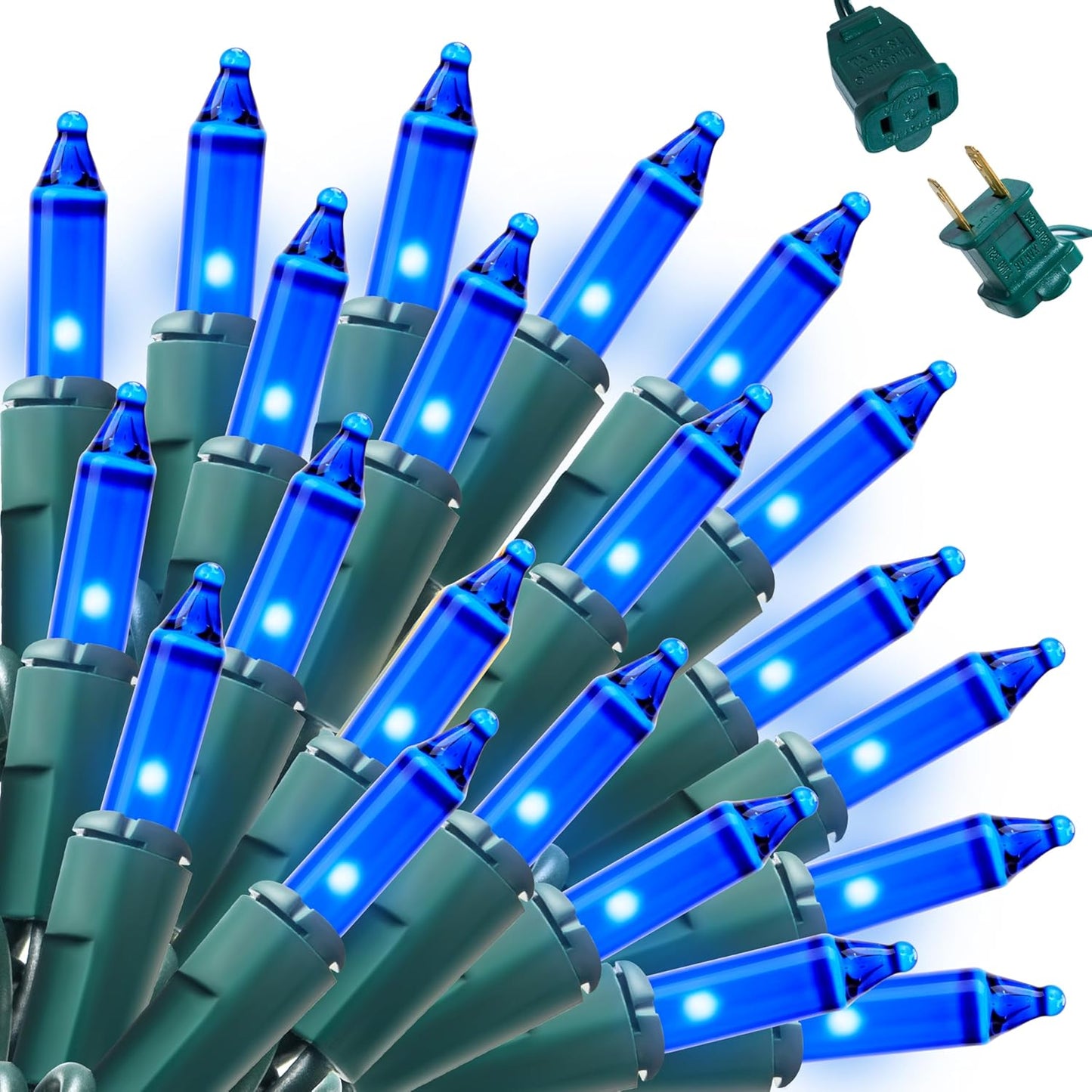 Joiedomi Blue Christmas String Lights,100 Count 22.3FT Christmas Fairy Tree Lights Plug in for Indoor Outdoor Xmas Decorations Patio Holiday Theme Party Yard House,Green Wire