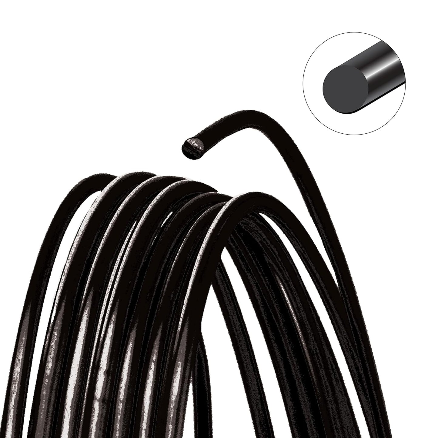 The Beadsmith Wire Elements Craft Wire – Tarnish Resistant, Soft Temper, Round, Black Color – 1mm, 18 Gauge, 7 Yard Spool – Jewelry Making, Wire Wrapping, Floral, & Other DIY Crafts