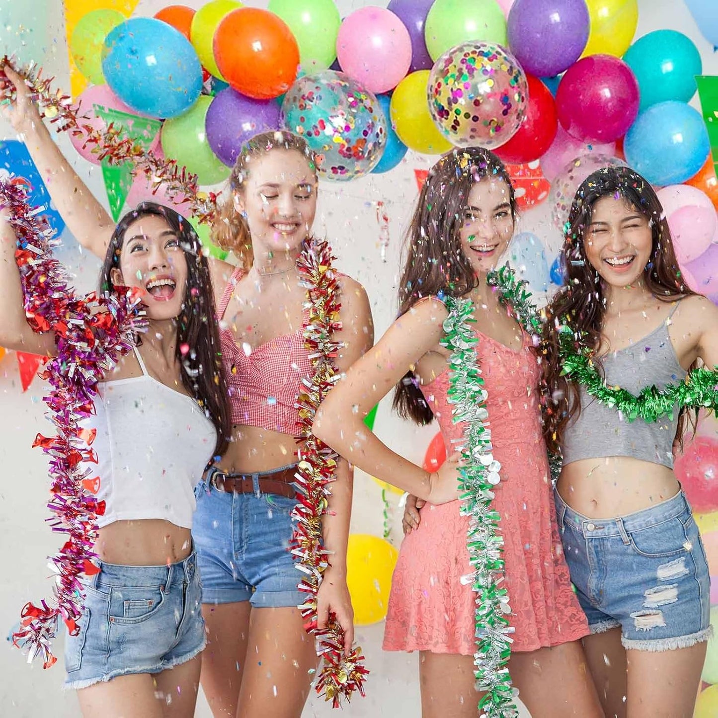 DIY Balloon Arch & Garland Kit, 113Pcs Party Balloons Decoration Set, Colorful Confetti Balloons & Colorful Latex Balloons for Baby Shower, Wedding, Birthday, Graduation, Anniversary Organic Party