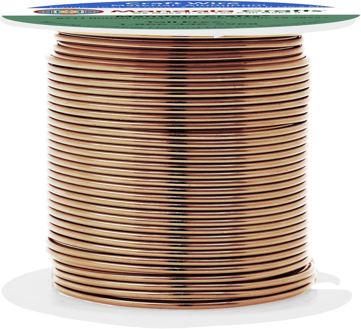 Mandala Crafts 16 Gauge Anodized Aluminum Craft Wire for Jewelry Making - 100 FT Colored Flexible Light Brown Wire - Bendable for Bonsai Armature Crafting Sculpting