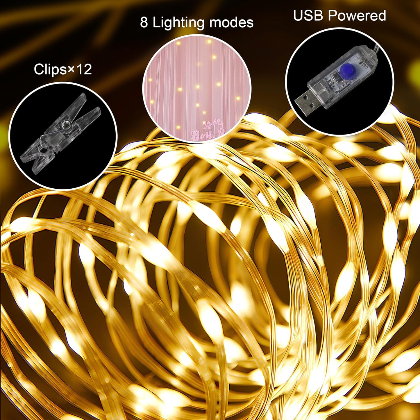 Tulle Backdrop Curtain with Lights String 10FT X 8FT Pink Sheer Tulle Backdrop Curtains for Wedding Birthday Party Reception Photo Booth Background Decorations (2 Panels 5x8FT)