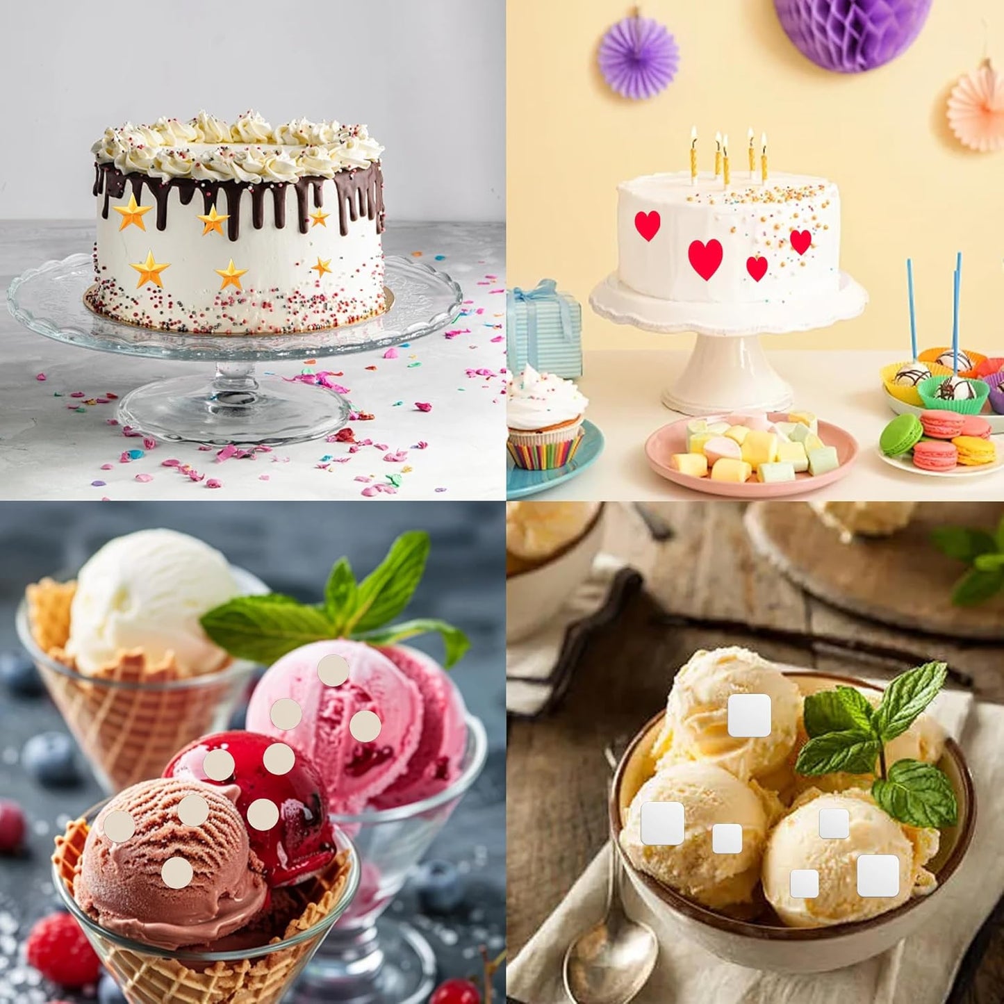 pson 3Pcs Plunger Cookie Cutter Set, Mini Plastic Biscuit Molds for Cake Decorating, Baking, Fondant, and DIY Crafts(Round)