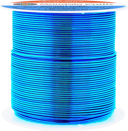 Mandala Crafts 20 Gauge Anodized Aluminum Craft Wire for Jewelry Making - 100 FT Colored Flexible Bondi Blue Wire - Bendable for Bonsai Armature Crafting Sculpting