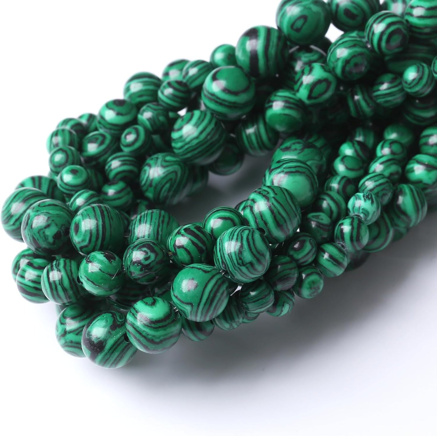 Turquoise Stone Beads Gemstone Round Crystal Energy Jade Beads Stone Beads for Jewelry Making DIY Bracelet Necklace Jewelry Making 1 Strand 15.5inch 35PCS 10MM