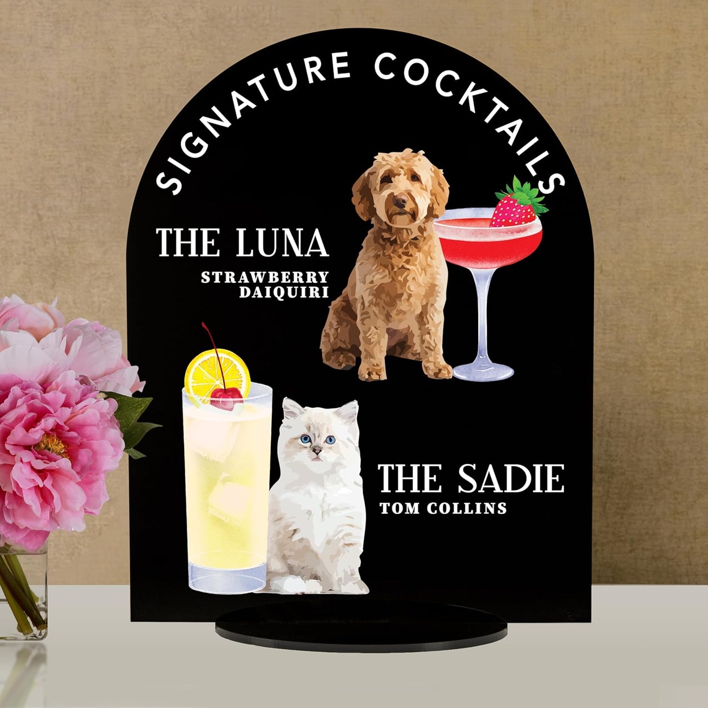 Pet Signature Drink Wedding Signs