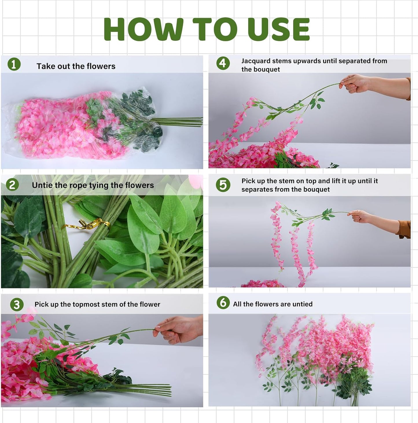 Wisteria Hanging Flowers,Fake Hanging Flowers,Wisteria artificiales Garland for Home Wedding Arch Floral Party Garden Ceremony Outdoor Decor,3.6 feet Long(25,Purple)