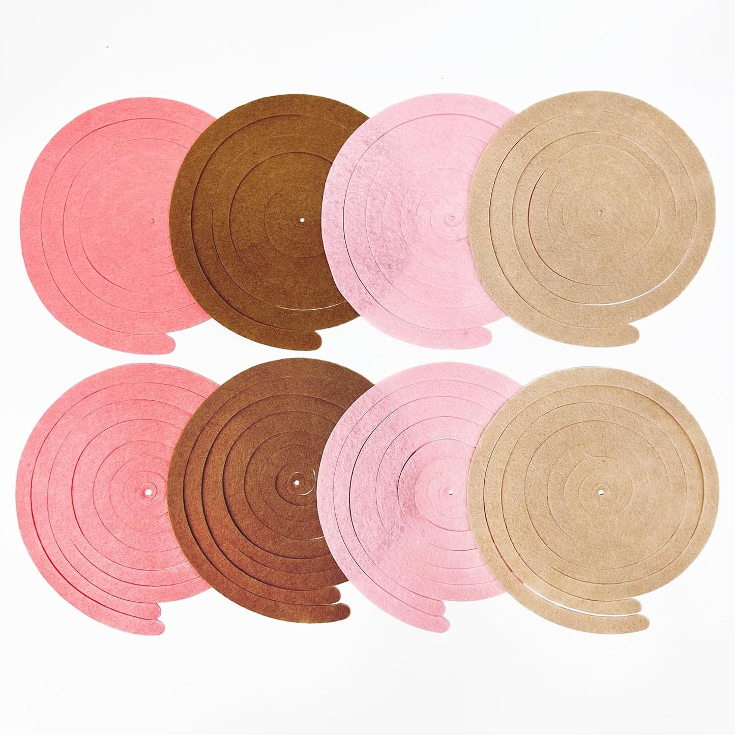 36 Pcs Boho Hanging Swirl Decorations Brown Blush Pink Felt Swirl Streamer Spiral Ceiling Garland for Birthday Engagement Baby Shower Bachelorette Wedding Bridal Shower Holiday Hen Party Supplies