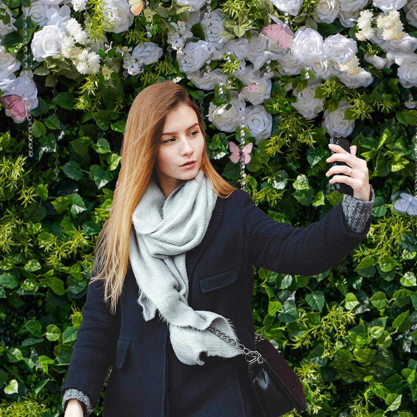 Artificial Flower Wall Panels, Luxury 5D Silk Floral Backdrop Decor for Wedding Celebrations, Festive Party and Home Decorating, Quick Assembly and Storage, Both Eco ＆ Pet Friendly, 4 ft*8ft.