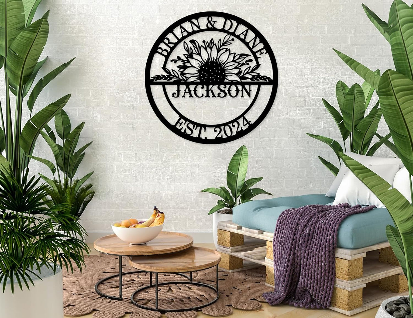 Custom Metal Sign – Personalized Wedding Sign, Last Name Established Sign, Family Name Sign, Perfect Anniversary Couple Gift