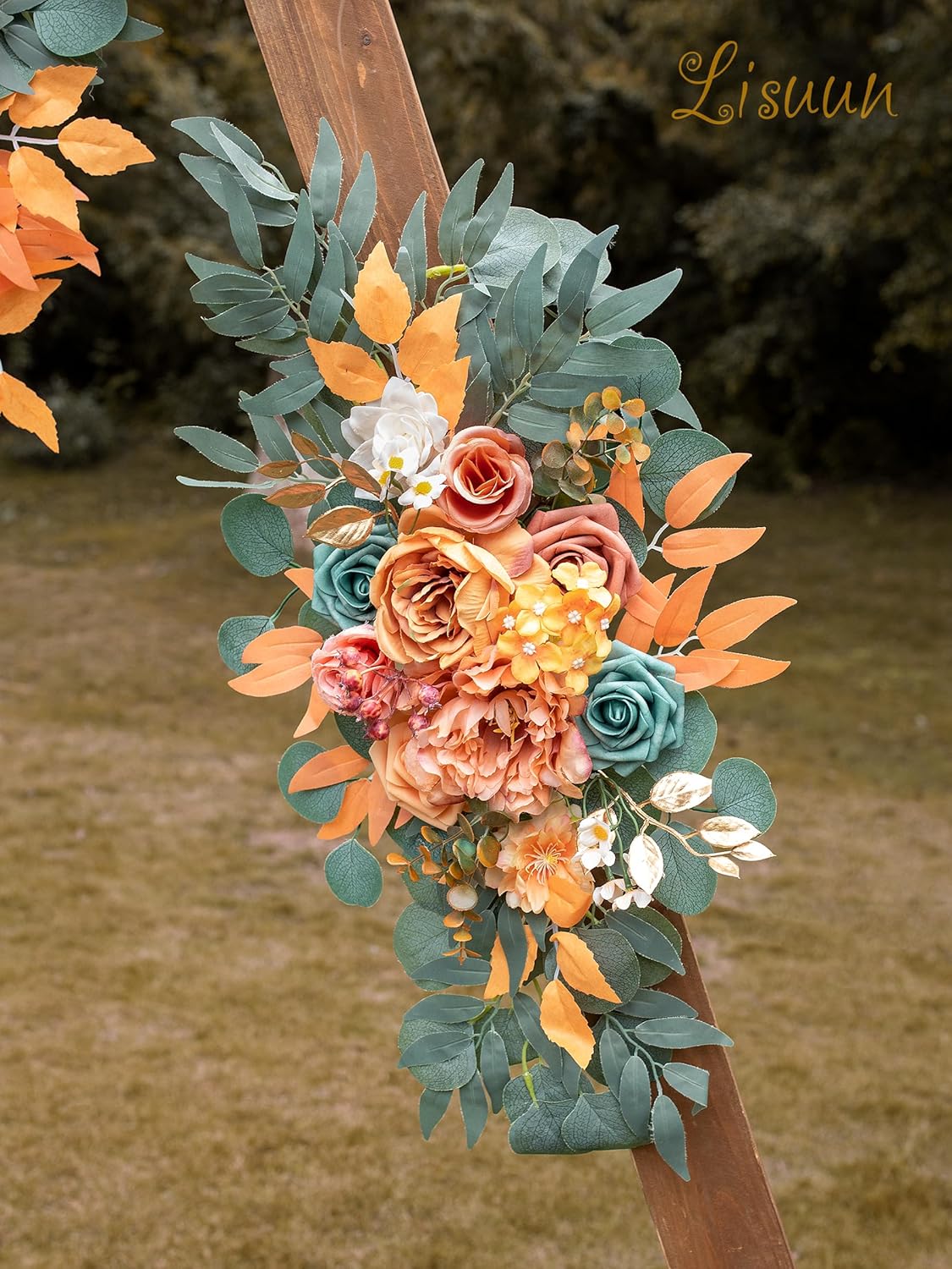 Wedding Arch Flowers, Artificial Flowers for Decoration, Large Flower Swag for Boho Styles Wedding Ceremony Floral Decor - Pack of 2