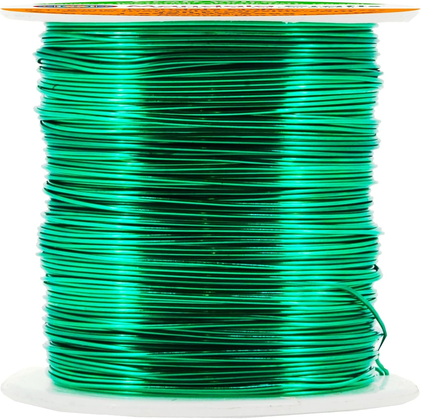 Mandala Crafts 22 Gauge Anodized Aluminum Craft Wire for Jewelry Making - 100 FT Colored Flexible Kelly Green Wire - Bendable for Bonsai Armature Crafting Sculpting