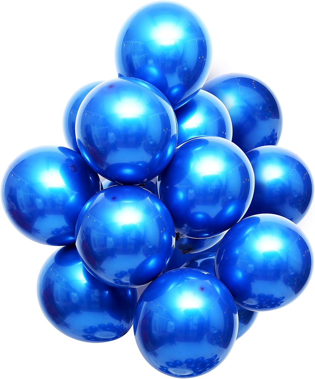 Metallic blue balloons 50 pcs 12 inches Royal blue balloons double layer blue balloons are more durable suitable for wedding, birthday party balloon decorations