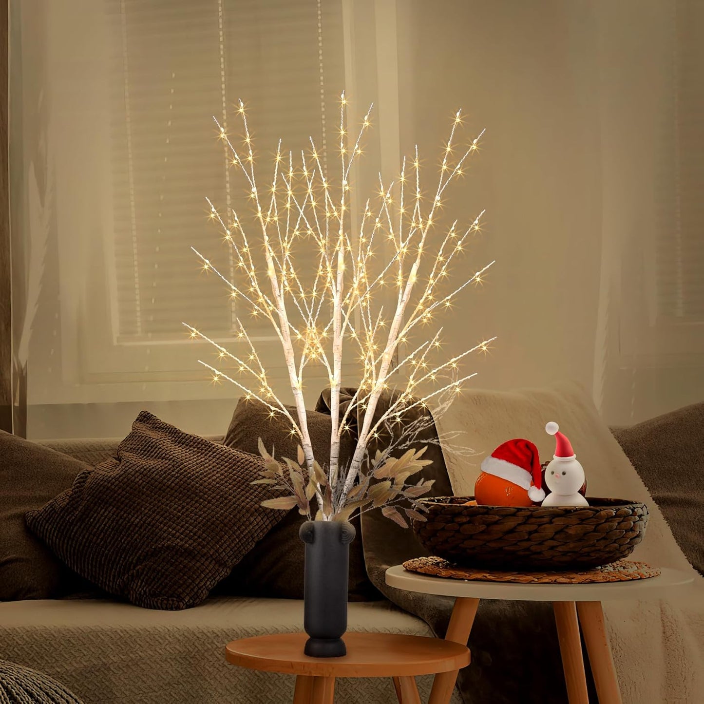 Lighted White Birch Branches With Timer 33IN 180 LED Twig for Vase Christmas Decor Artificial Tree Branch Holiday Parent