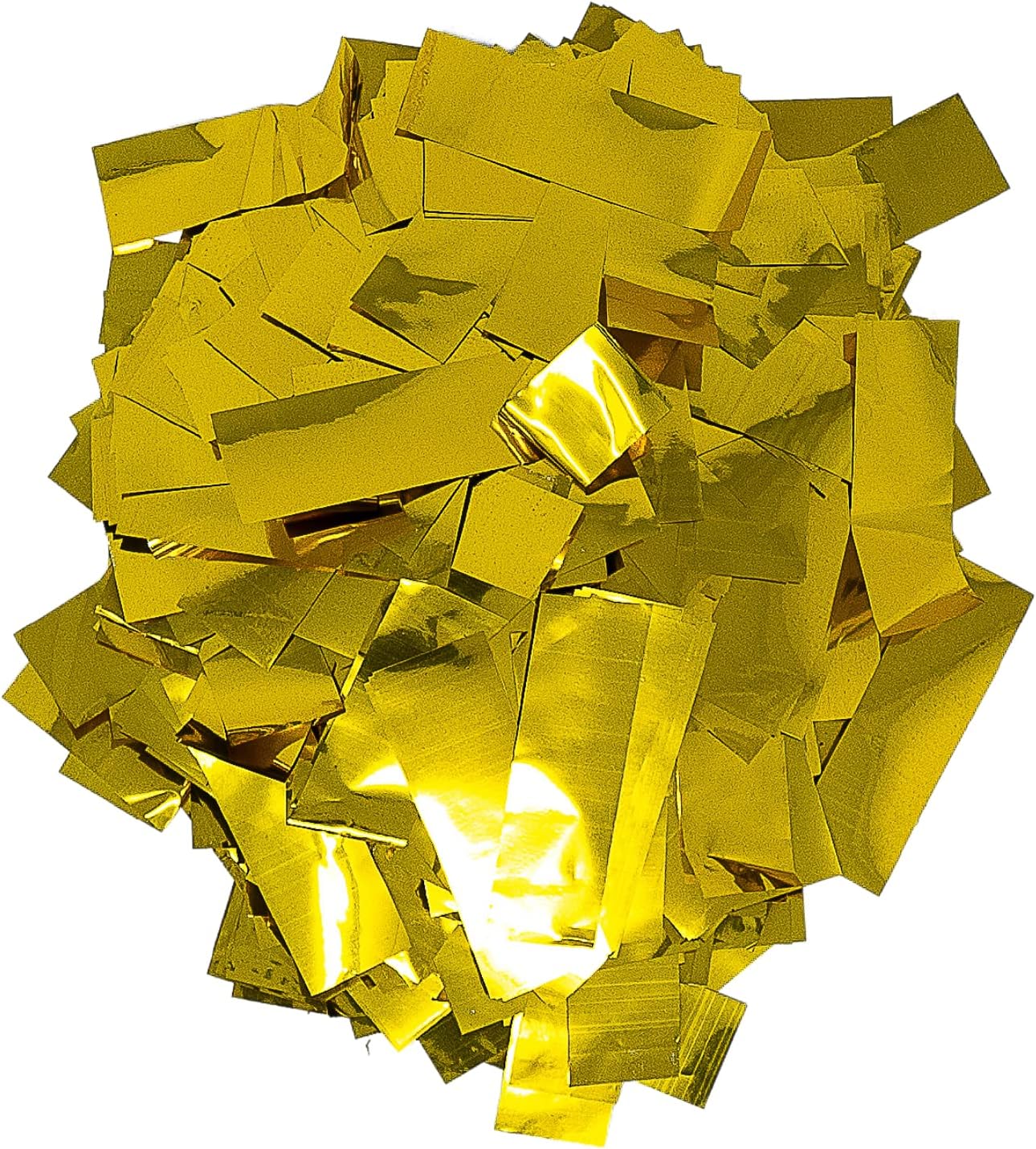 Rectangular Gold Mylar Shiny Foil Metallic Confetti for Cannon and Launcher use - Gender Reveal Confetti for Wedding, Parties, Mother’s Day and Live Events - 1 lb, 16 oz