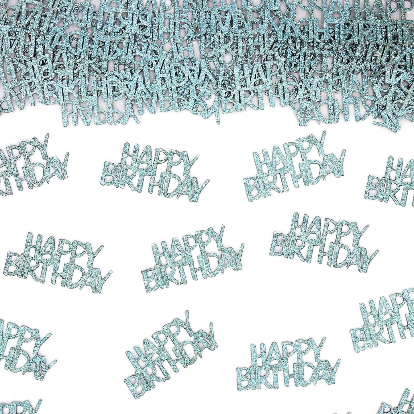 Blue Happy Birthday Confetti Birthday Table Decorations Baby Blue Glitter Table Scatters for Kids Boy Birthday Party Supplies 100PC
