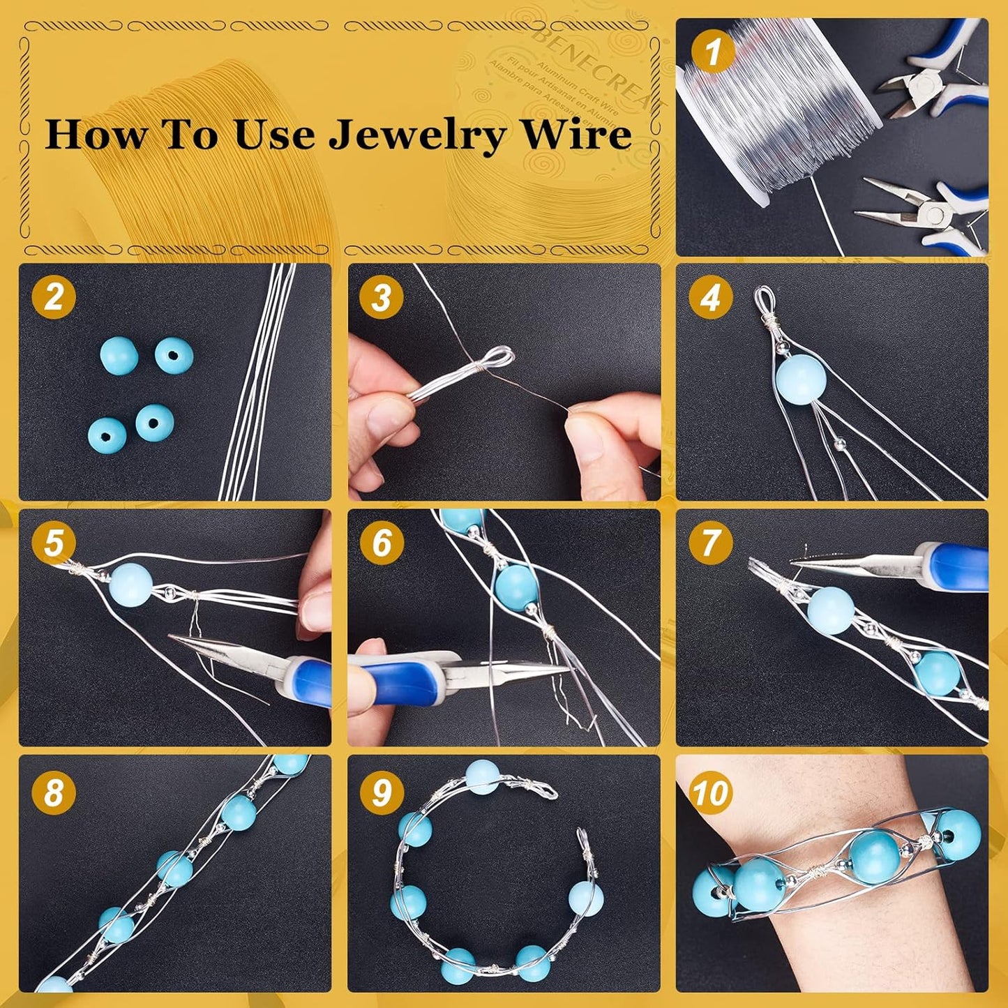 BENECREAT 12 17 18 Gauge Aluminum Wire (18 Gauge,492 FT) Anodized Jewelry Craft Making Beading Floral Colored Aluminum Craft Wire - FireBrick