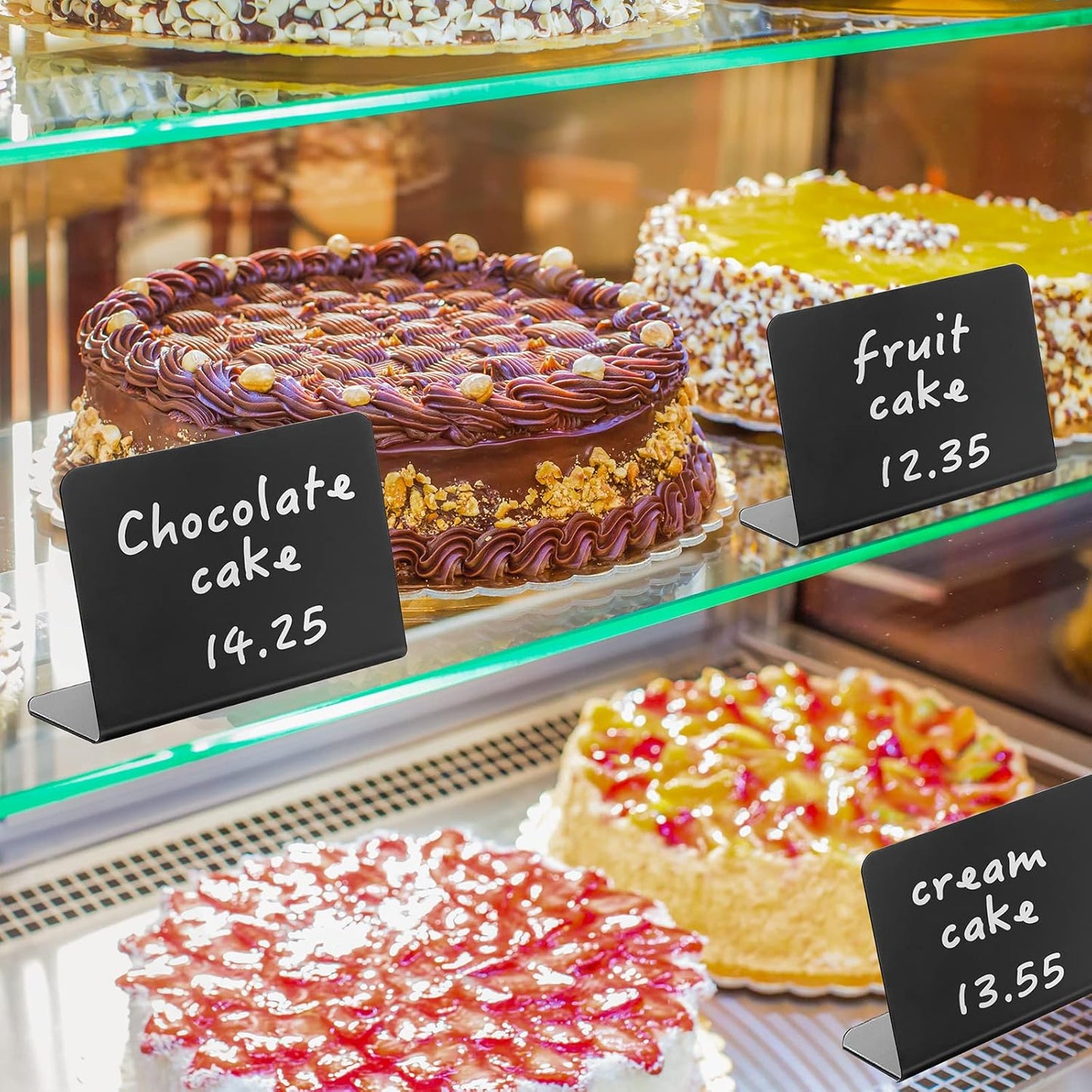 20 Pack Mini Chalkboard Signs for Food, ALOTCHE Tabletop Chalkboard Labels L-Shaped Rustic Tabletop Buffet Table Signs for Weddings, Birthday Parties, Message Board Signs, Bakery and Retail